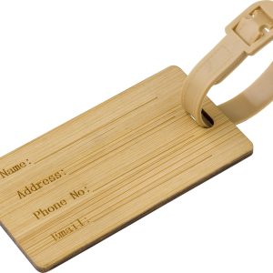 Porte-étiquette de valise en bambou Shawn