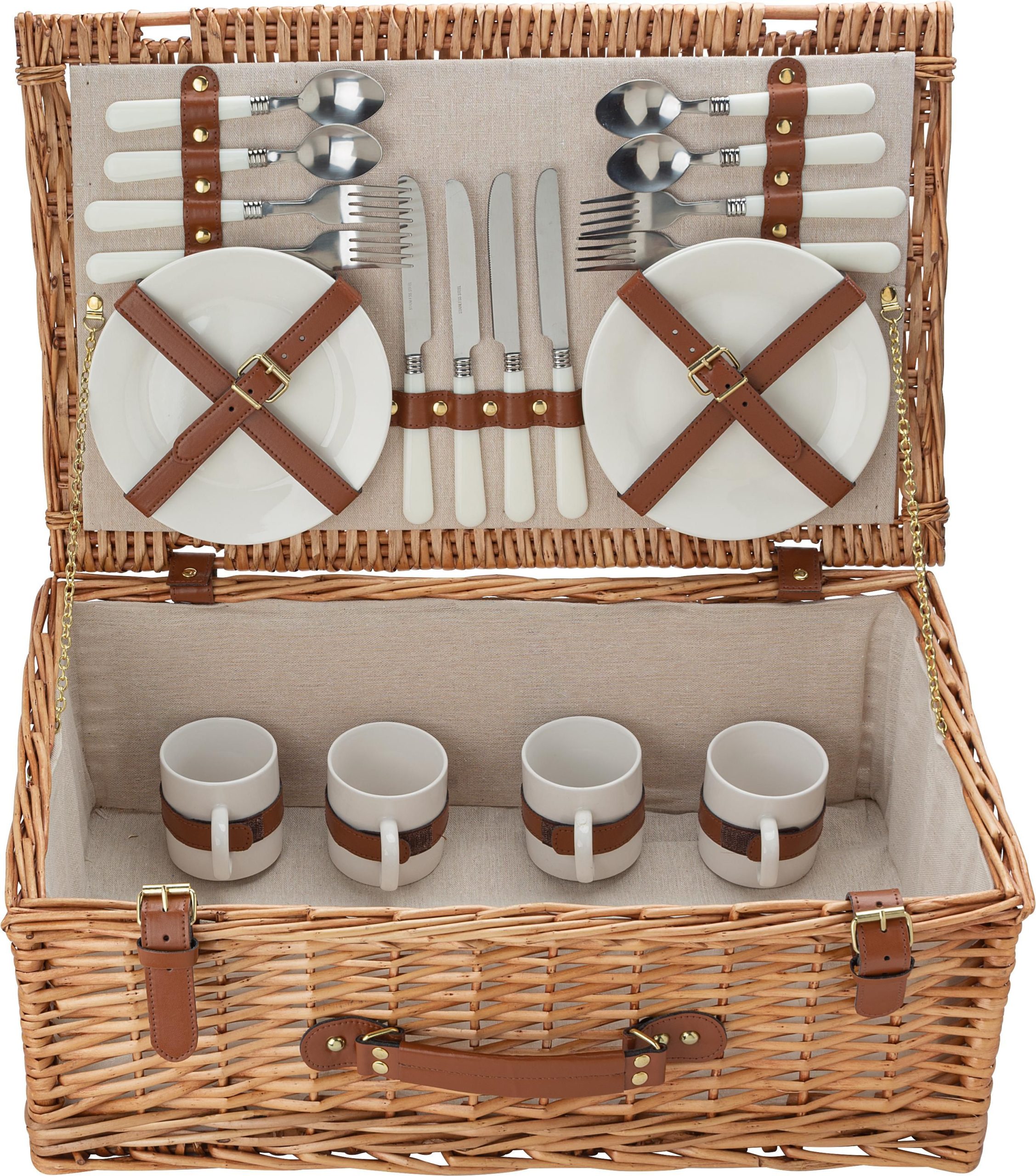 Panier pique-nique en osier pour 4 personnes Levin