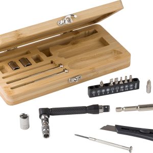 Boîte à outils de 27 pièces en bambou Elmar