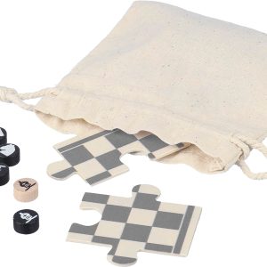 Jeu d'échecs et de dames en bois Hank