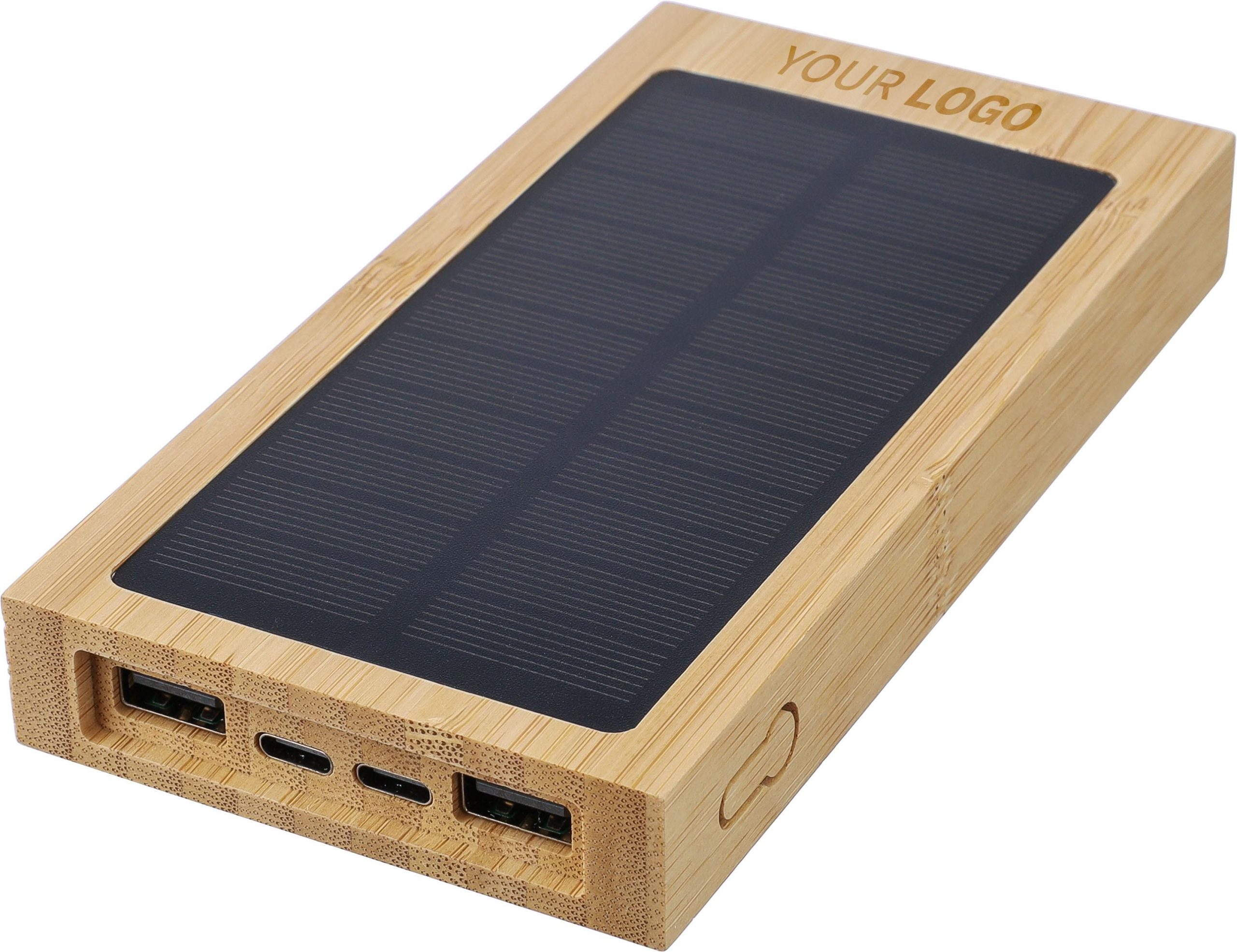 Power bank solaire en bambou Elz – Image 2