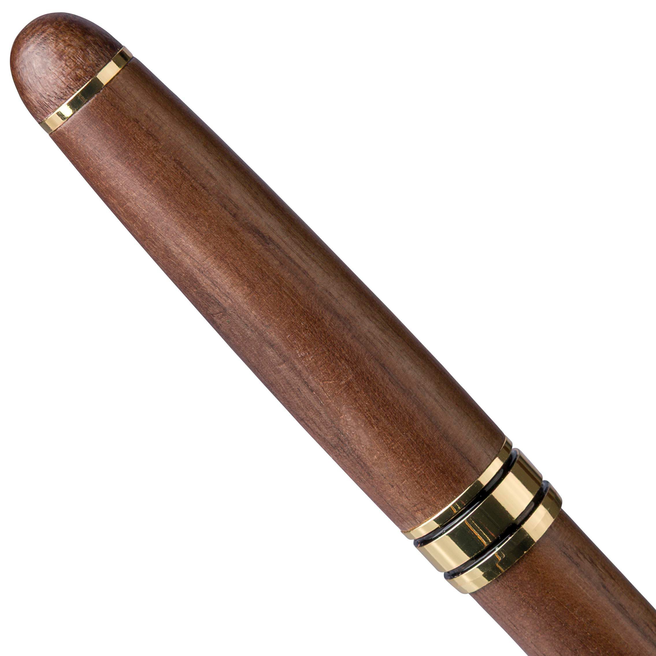 Stylo bille twist en bois de noyer Noa – Image 9