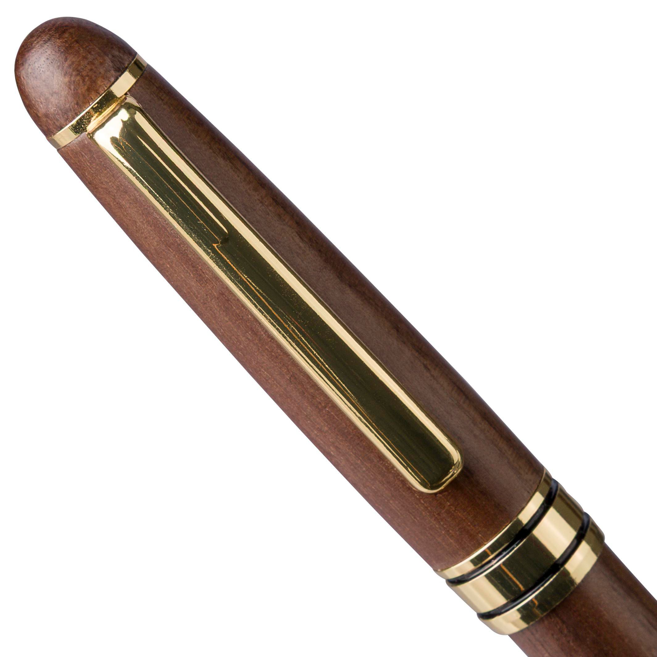 Stylo bille twist en bois de noyer Noa – Image 10