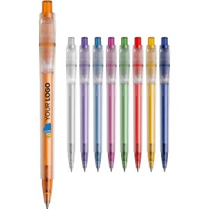 Stylo bille en plastique givré