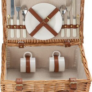 Panier pique-nique en osier pour 2 personnes Effie