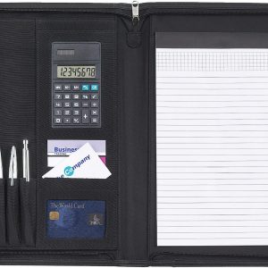 Conférencier A4 zippé en microfibre Rianna