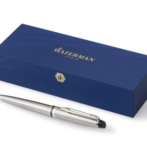 Stylo bille Waterman Expert en acier inoxydable