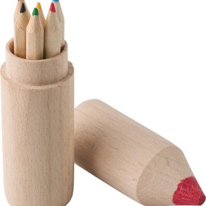 Tube en bois de 6 crayons Francis
