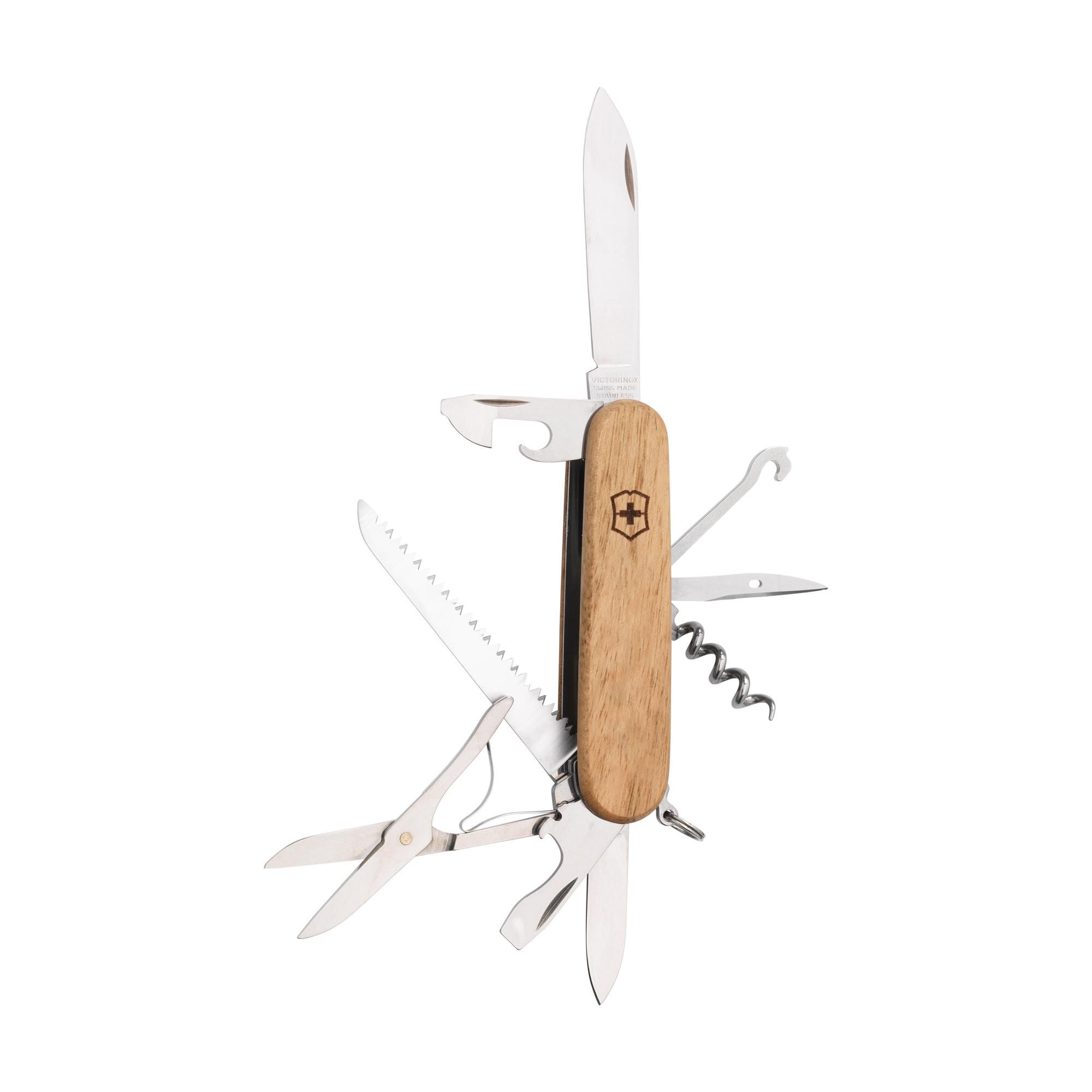 Victorinox couteau de poche Huntsman Wood | Coffret cadeau | 13 fonctions